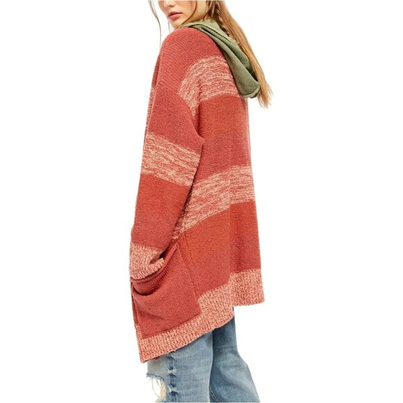 Free People OB1072401 Southport Oversized Beach Cardigan Blushes Combo ( XS ) - Picture 3 of 3